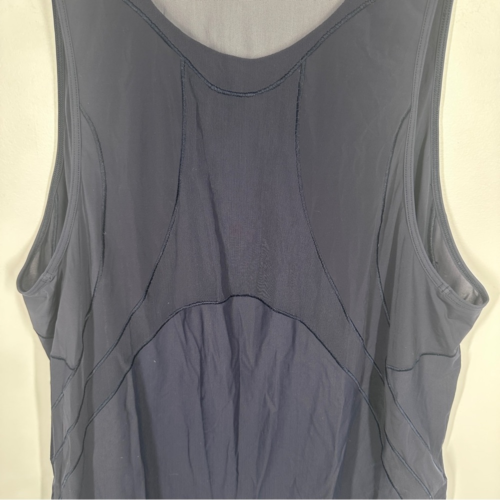 Lululemon Navy Blue Sculpt II Tank Top Size 8/10 Lightweight Mesh - Picture 4 of 6